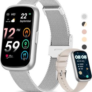Fitness Tracker, Fitness Watches for Women/Men with 24H Heart Rate/Steps/Sleep Tracker, Smart Watch for Android/iOS Phones