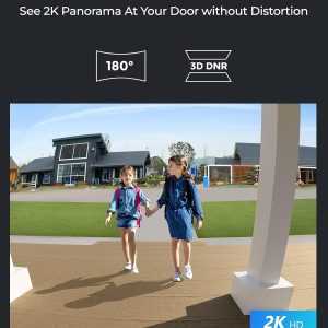 REOLINK Video Doorbell WiFi Camera – Wired 2K Outdoor, 5G&2.4G WiFi, 4:3 Wide View Angle, Smart Detection, Local Storage, No Subscription Front Door Home Security, Customized Chime V2