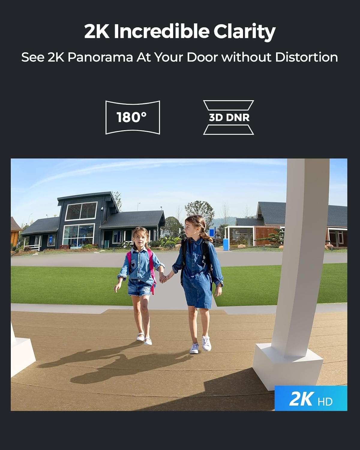 REOLINK Video Doorbell WiFi Camera – Wired 2K Outdoor, 5G&2.4G WiFi, 4:3 Wide View Angle, Smart Detection, Local Storage, No Subscription Front Door Home Security, Customized Chime V2