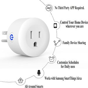 Smart Plug, ZigBee Switch Mini Smart Outlet Works with Alexa, Google Home, Echo (4th gen), Echo Plus (Gen 1 & 2), Echo Show 8/10, Smartthings 2015/2018,Works as a Range Extender, Hub Required, 2 Pack