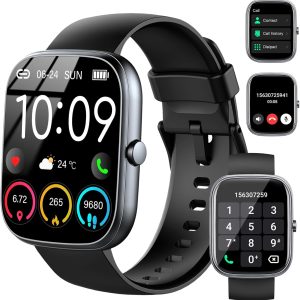 Smart Watch, 2025 HD 1.91″ Smartwatch for Men Women(Answer/Make Call), 112+Sports Modes Fitness Activity Tracker, Calories/Heart Rate/Sleep Monitor, IP68 Waterproof Step Counter for Android iOS