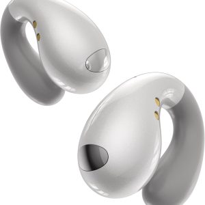 Ultra Open-Ear-Earbuds Wireless Bluetooth – Ergonomic Clip-On Headphones, Small Bone Conduction Earbuds with Waterproof Design, Perfect Running Headphones for Sports, Fitness, and Workouts