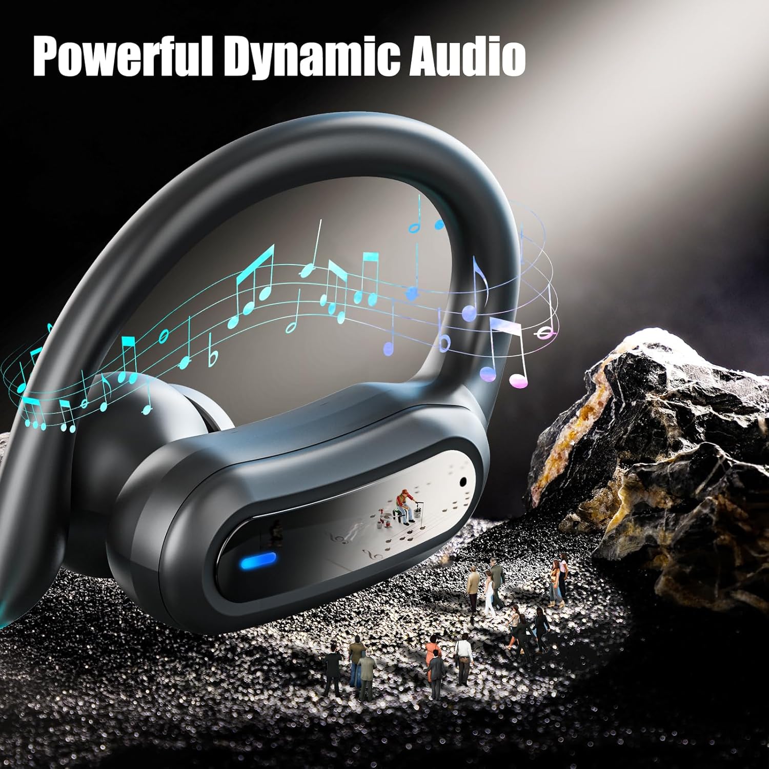 Wireless Earbuds, Bluetooth 5.4 Headphones, True Wireless Stereo Earphones with IPX7 Waterproof, Noise Cancelling Mic, Fast Charging and Comfort Fit Ear Buds for Sports/Workouts – Black